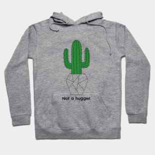 Not a Hugger Funny Cactus Plant Gift Hoodie